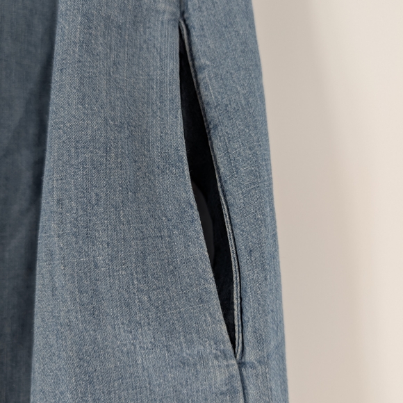 J. Crew Blue V-Neck Sleeveless Mini Sundress - Picture 9 of 15